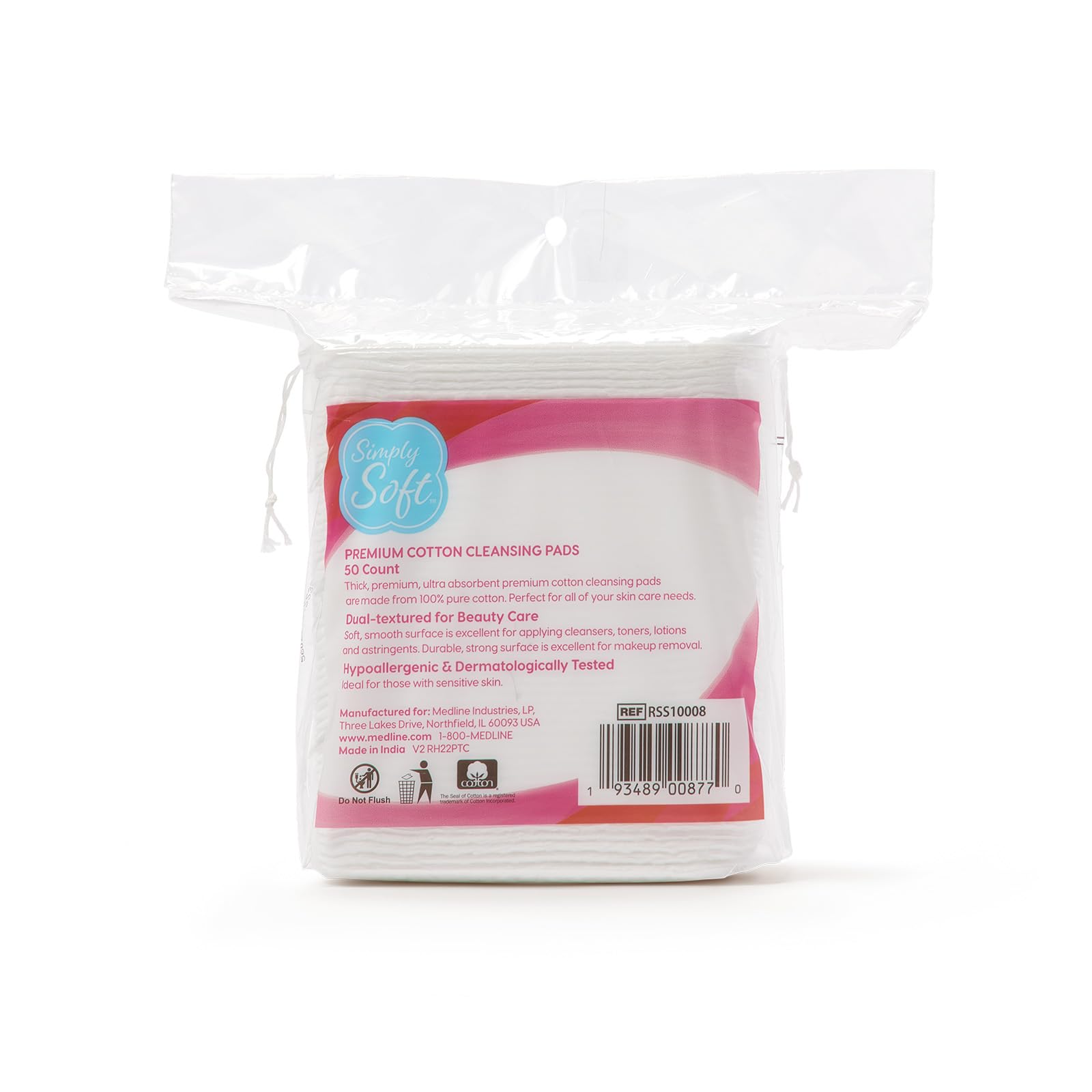 100% pure cotton cleansing pad