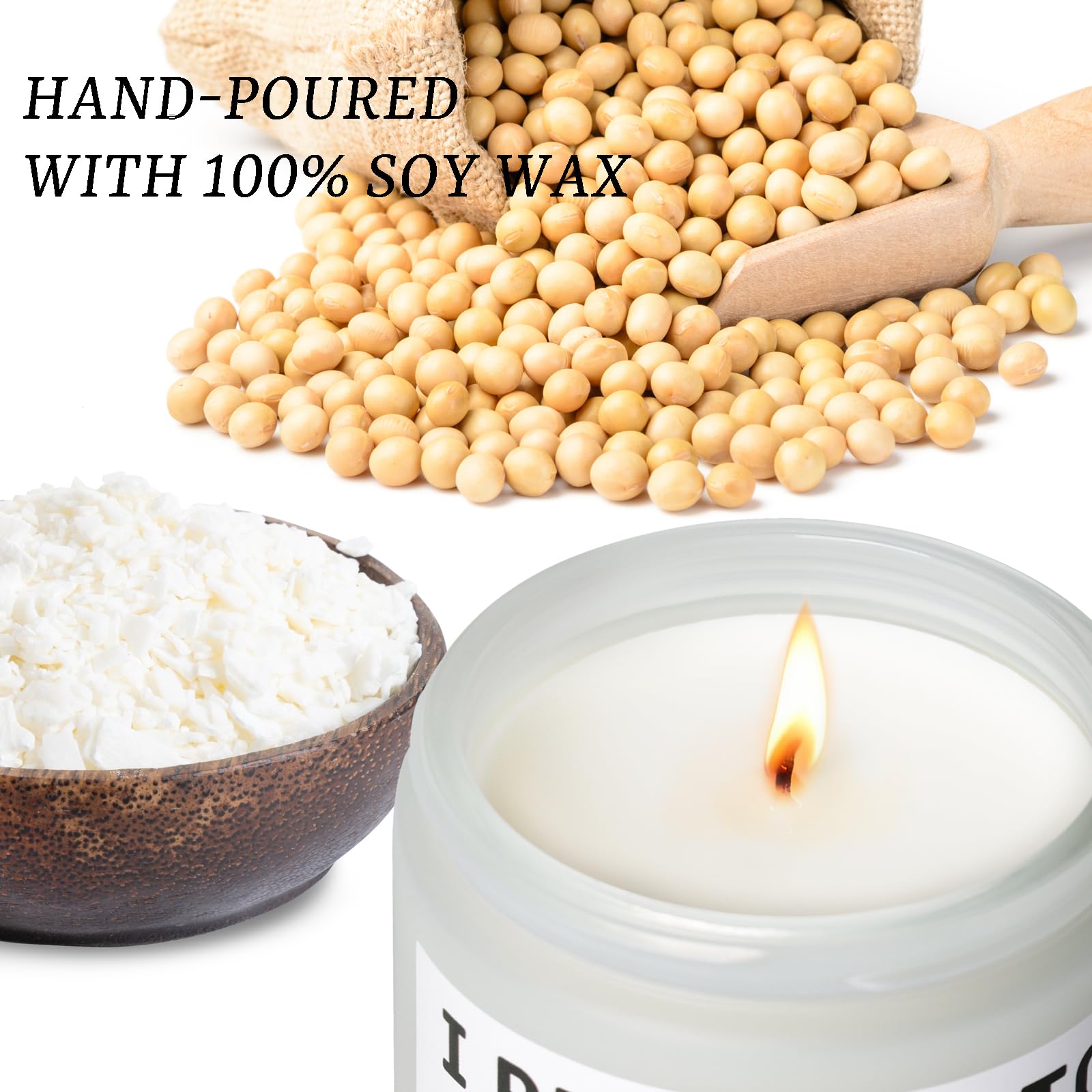 100 Percent Soy Wax candle with cotton wick