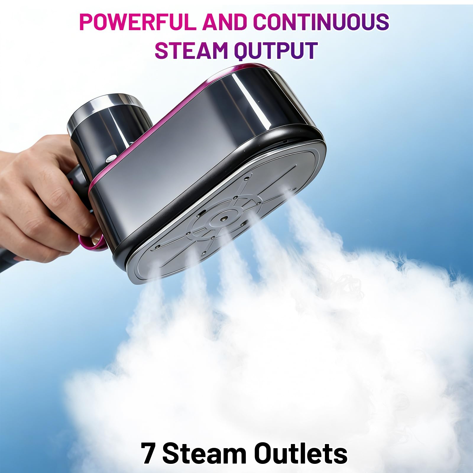 1000W handheld wrinkle remover in use
