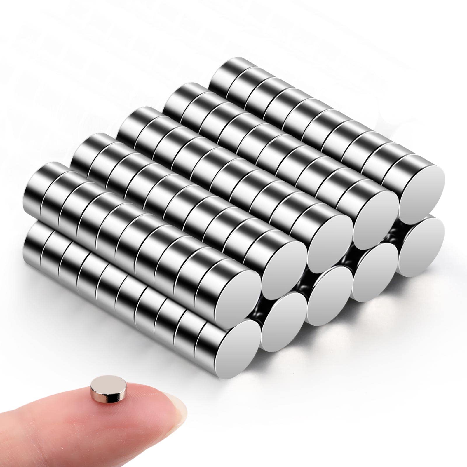 100pcs small round magnets in a plastic box