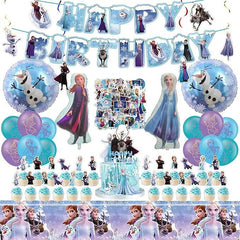 102 Psc Frozen banner featuring Happy Birthday text