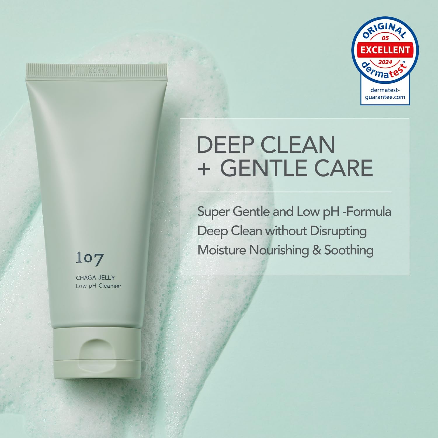 107 Gentle Gel Cleanser non-stripping formula for clear skin