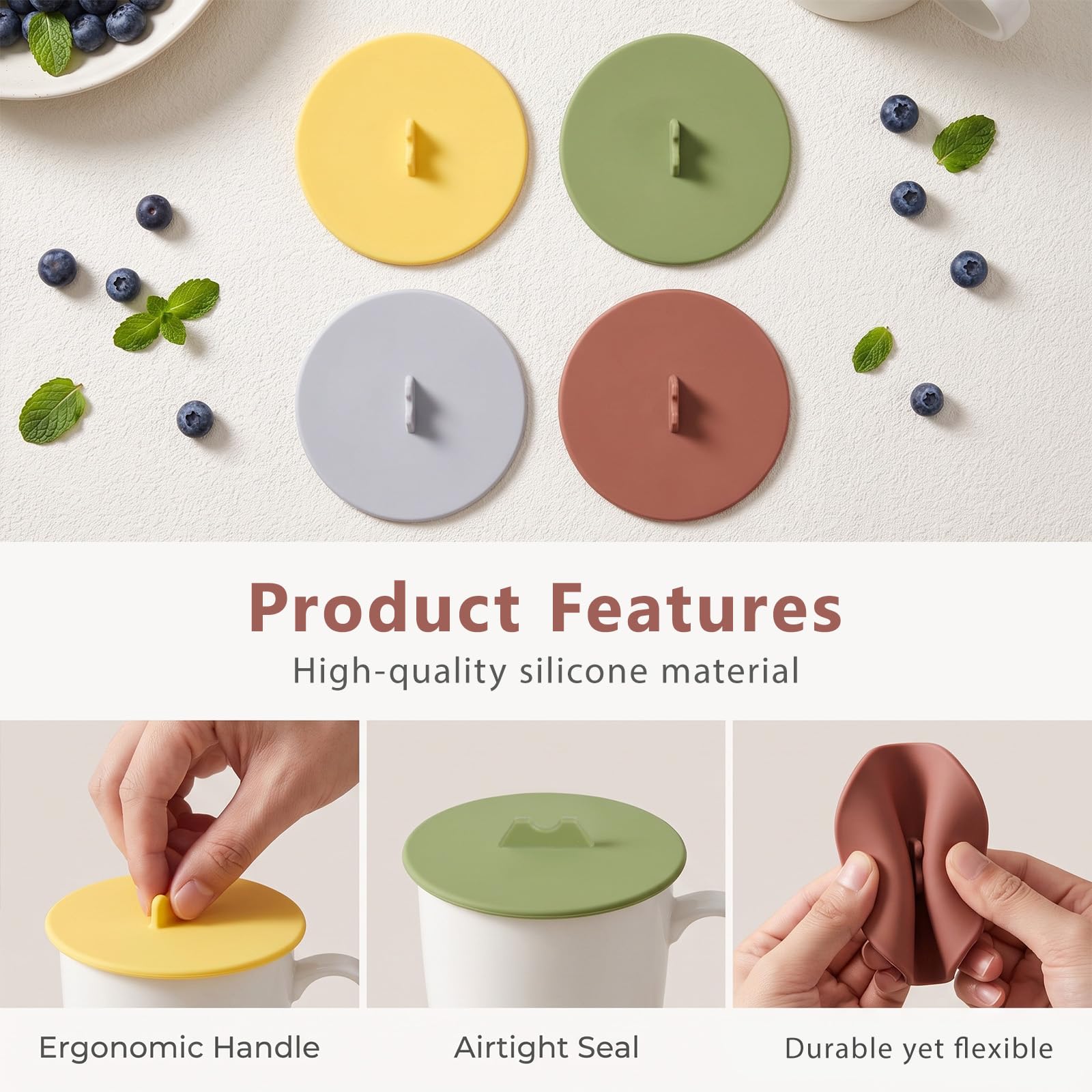 green silicone cup lid universal fit for cups