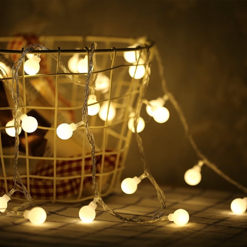 20 LED globe bulbs on 10ft string for indoor outdoor use