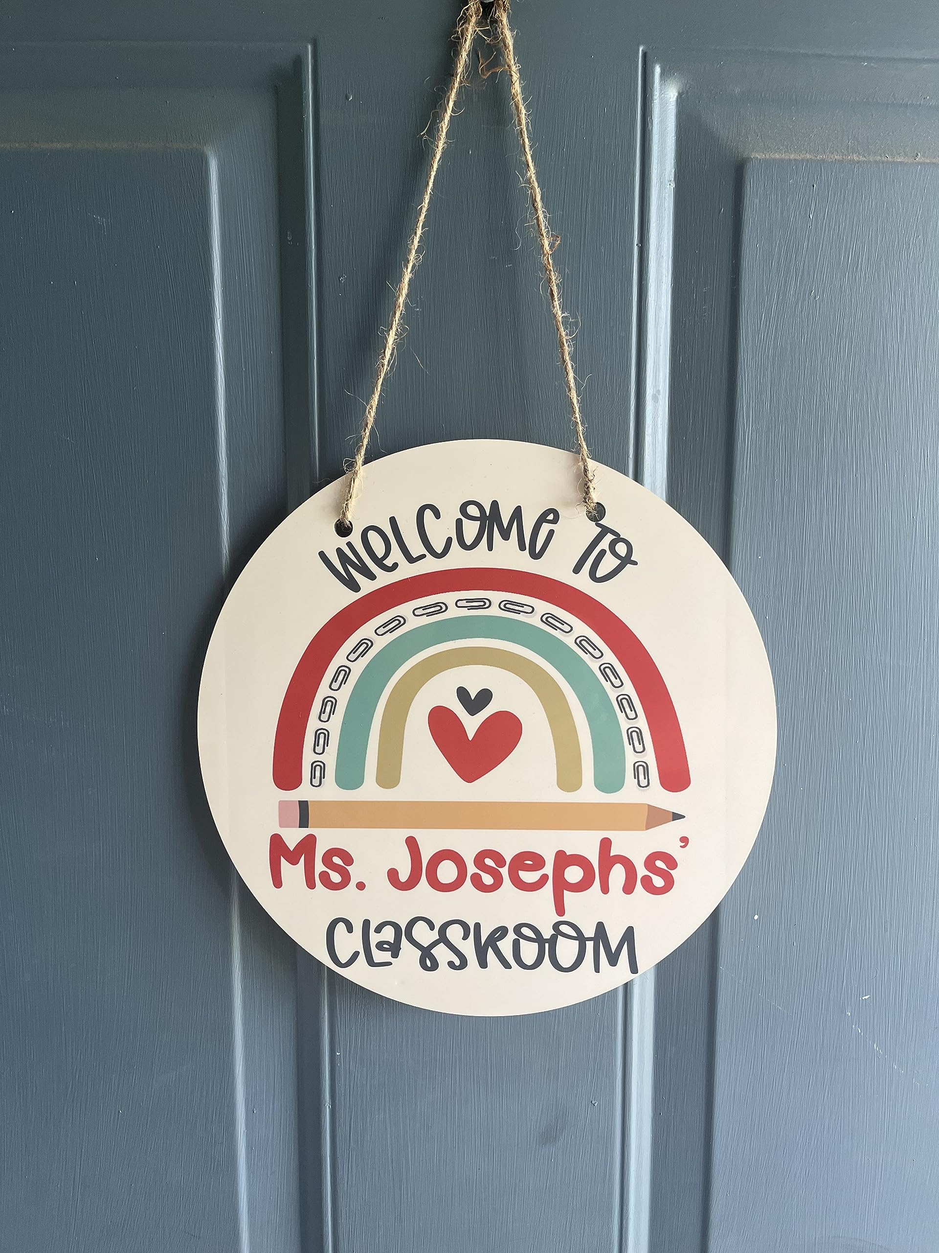 10 inch MDF Teacher Door Hanger for School Year Classrooms