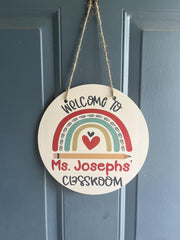 10 inch MDF Teacher Door Hanger for School Year Classrooms