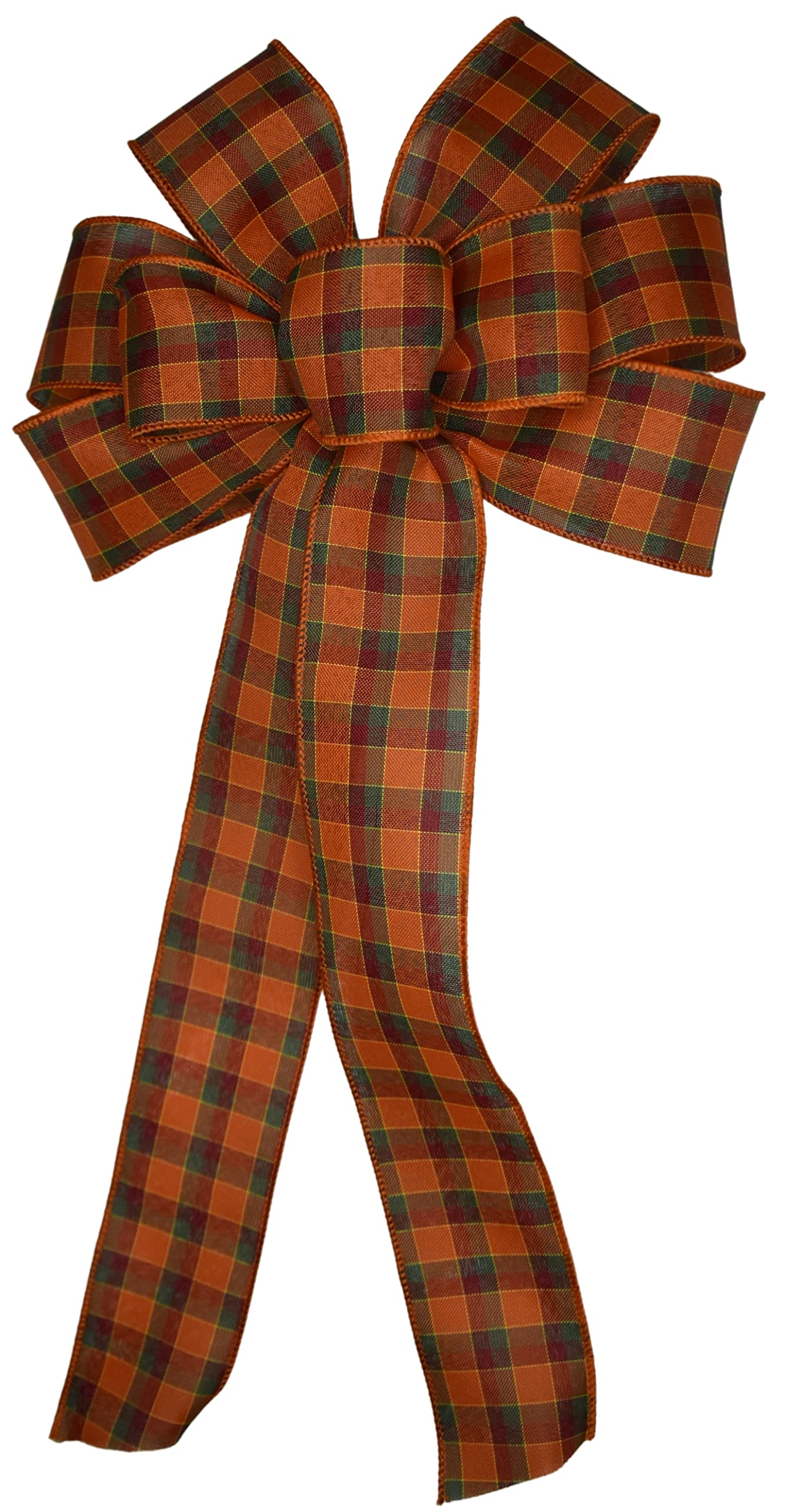 Wired bow measures about 10 inches across and 18 inches long