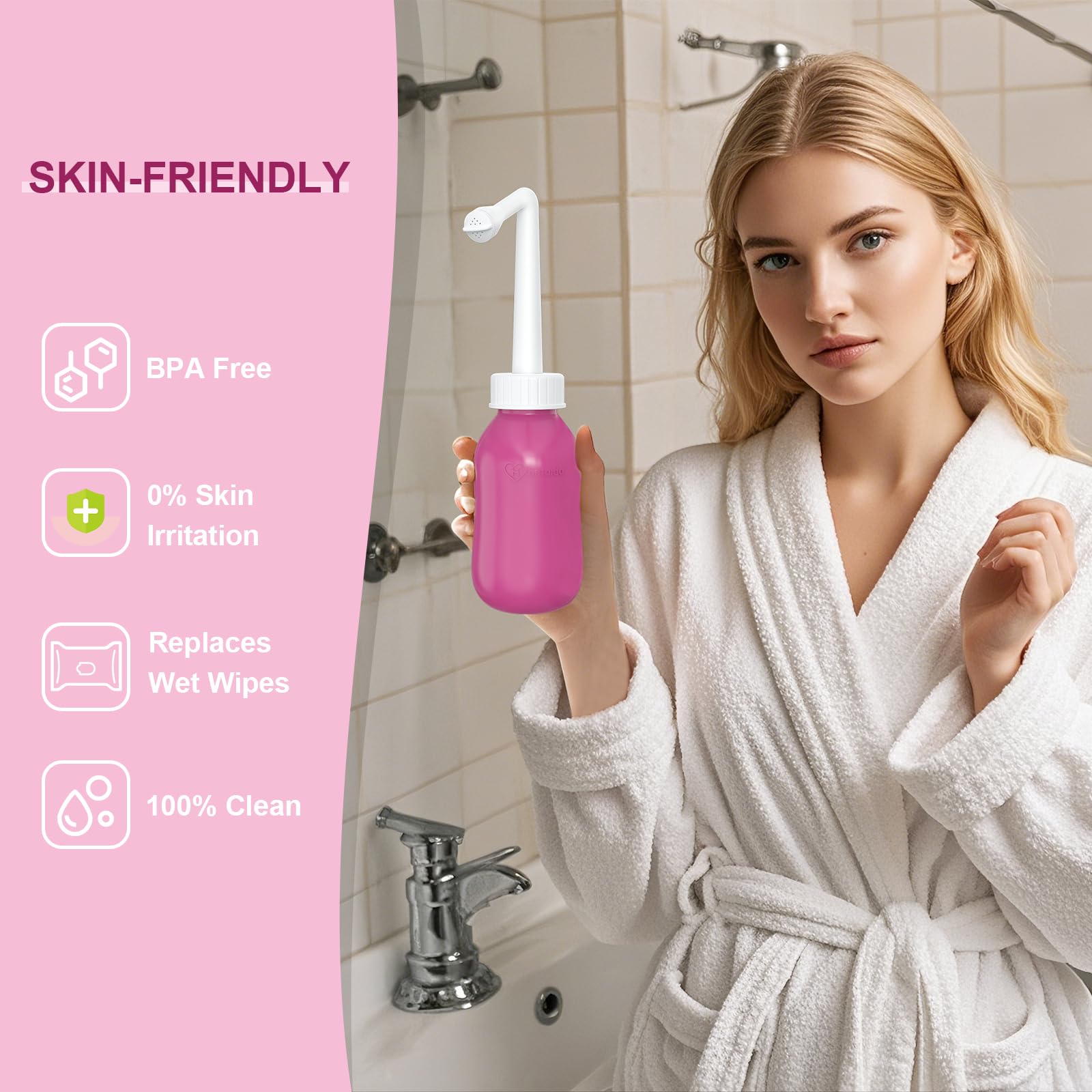 Cleansing bottle for postpartum recovery and comfort