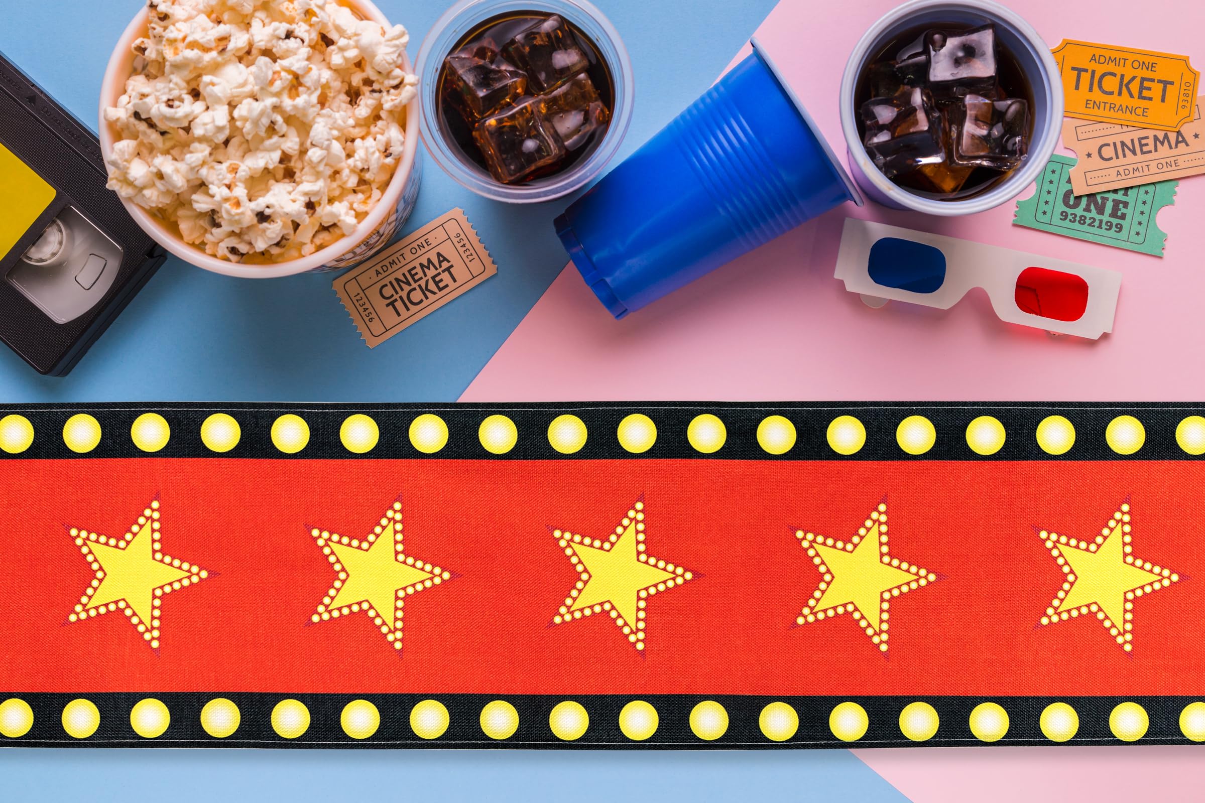 two movie night table runners