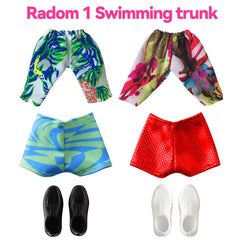 Includes 1 pair of swimming trunks with outfit