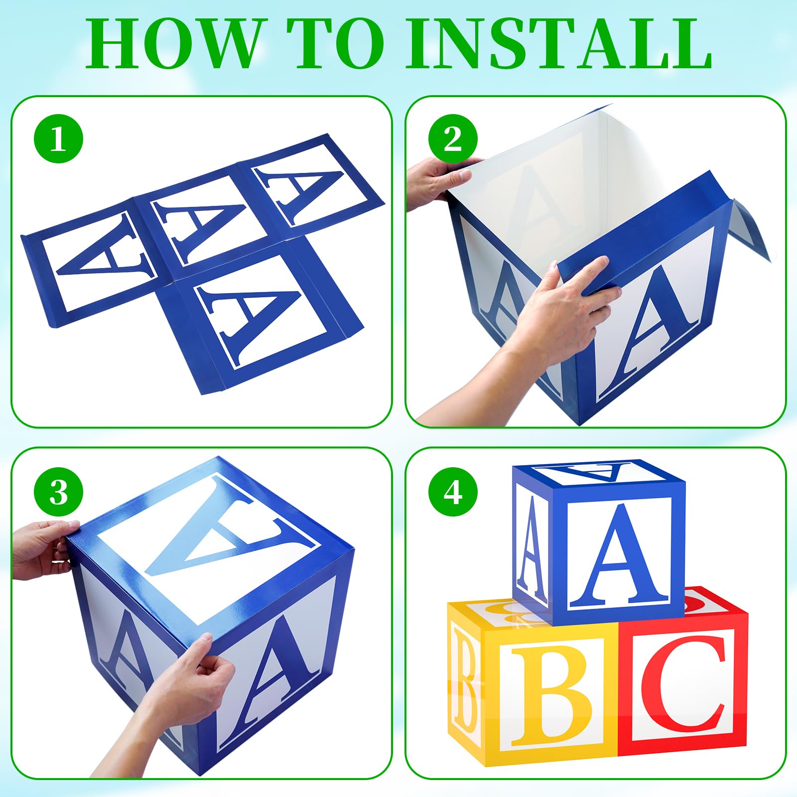 Pre folded balloon boxes for quick setup