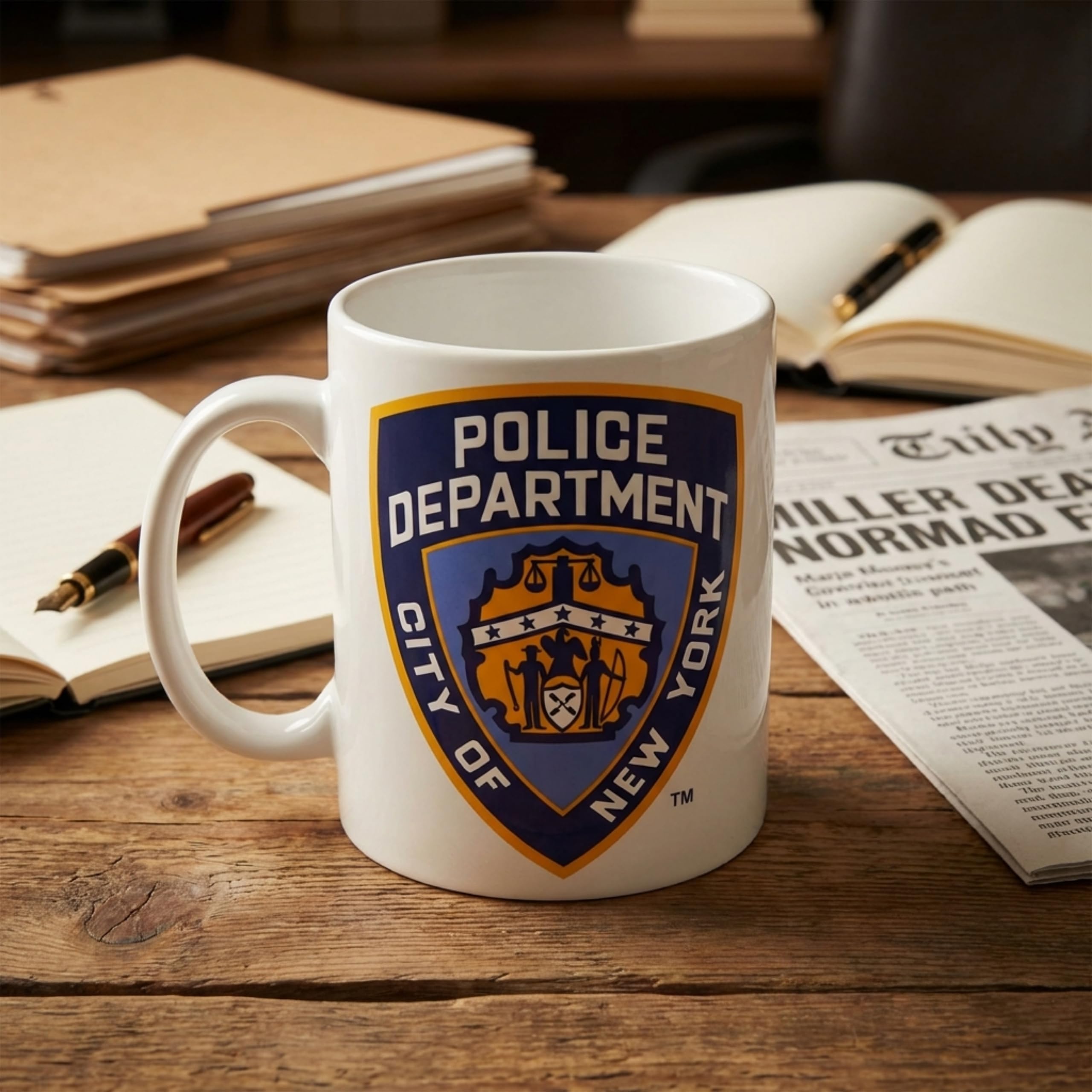 NYPD City mug white ceramic for desk