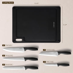 11-pcs kitchen knives rustproof stainless steel blades