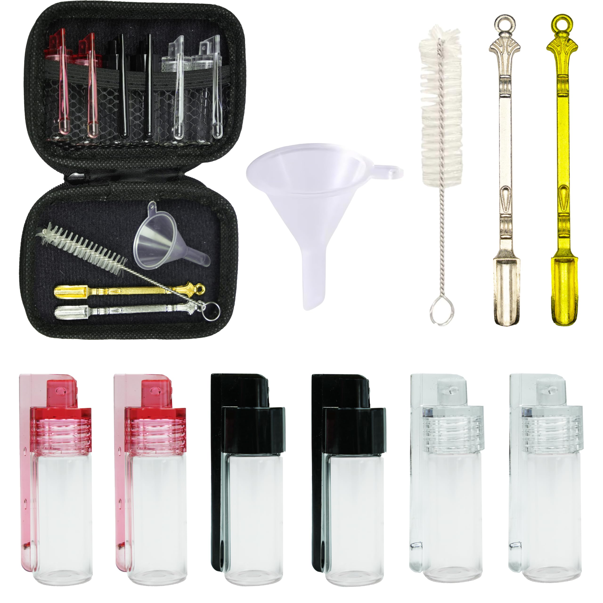 Close view of 11 pcs portable kitchen spice container set with jars and spoons