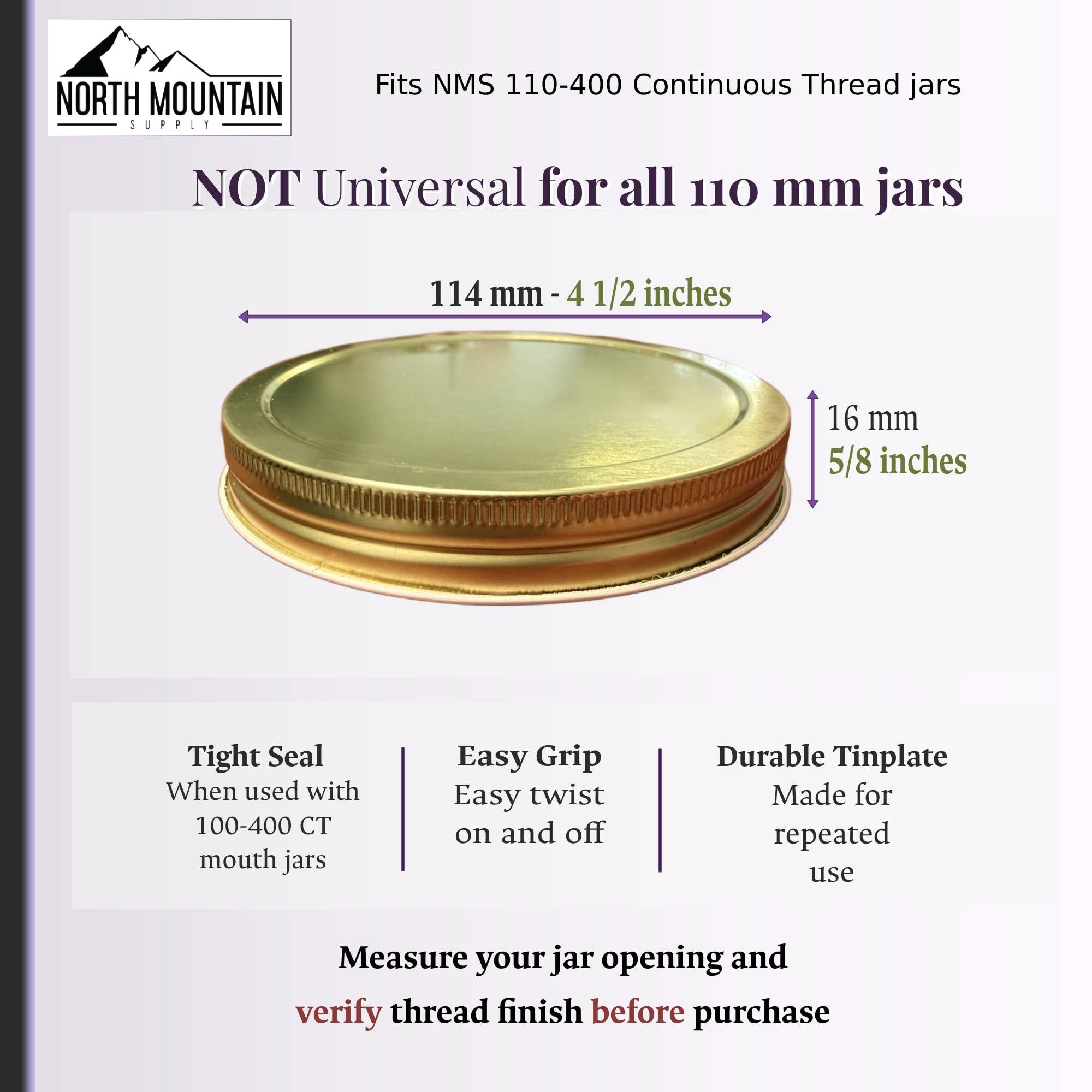Ribbed edge gold lid for easy grip