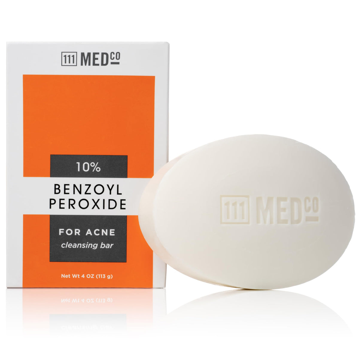 111MedCo benzoyl peroxide acne treatment bar 10 percent for face and body