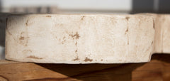 Solid wood cow head dough bowl for centerpieces