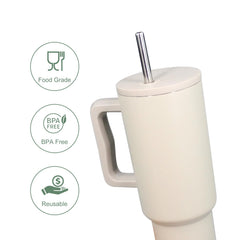 12.4 inch replacement straw for 40 oz tumbler white