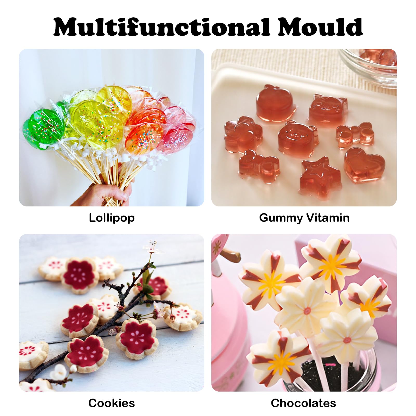 12 cavity cherry blossom lollipop mold