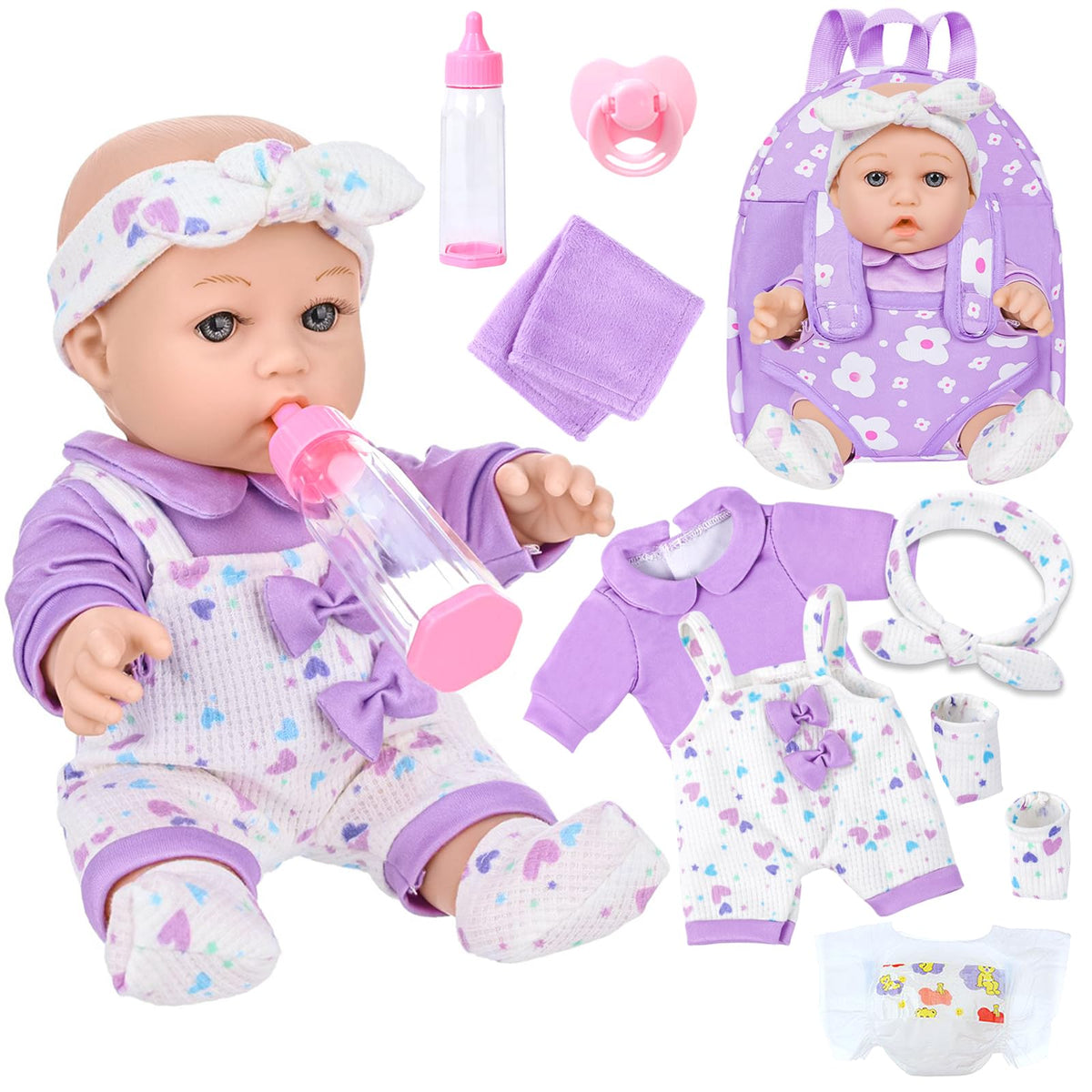 12 inch realistic baby doll with soft clothes