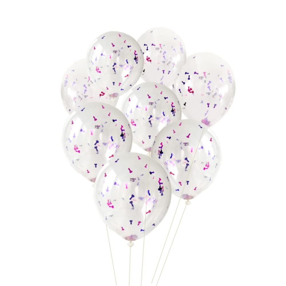 12 Pack Confetti Balloons for bachelorette party and bridal shower decorations