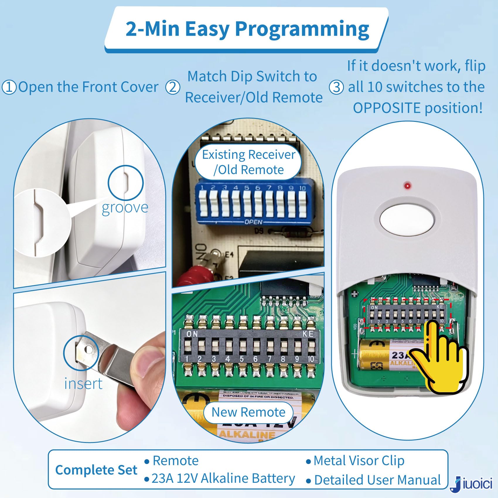 Heavy-duty remote with reinforced casing and visor clip