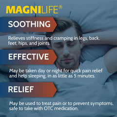 125 Count MagniLife cramps relief tablets packaging