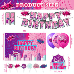 Pink and purple 12inch latex balloons in three styles