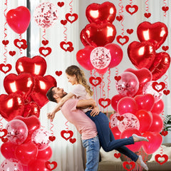 six 12 inch confetti balloons
