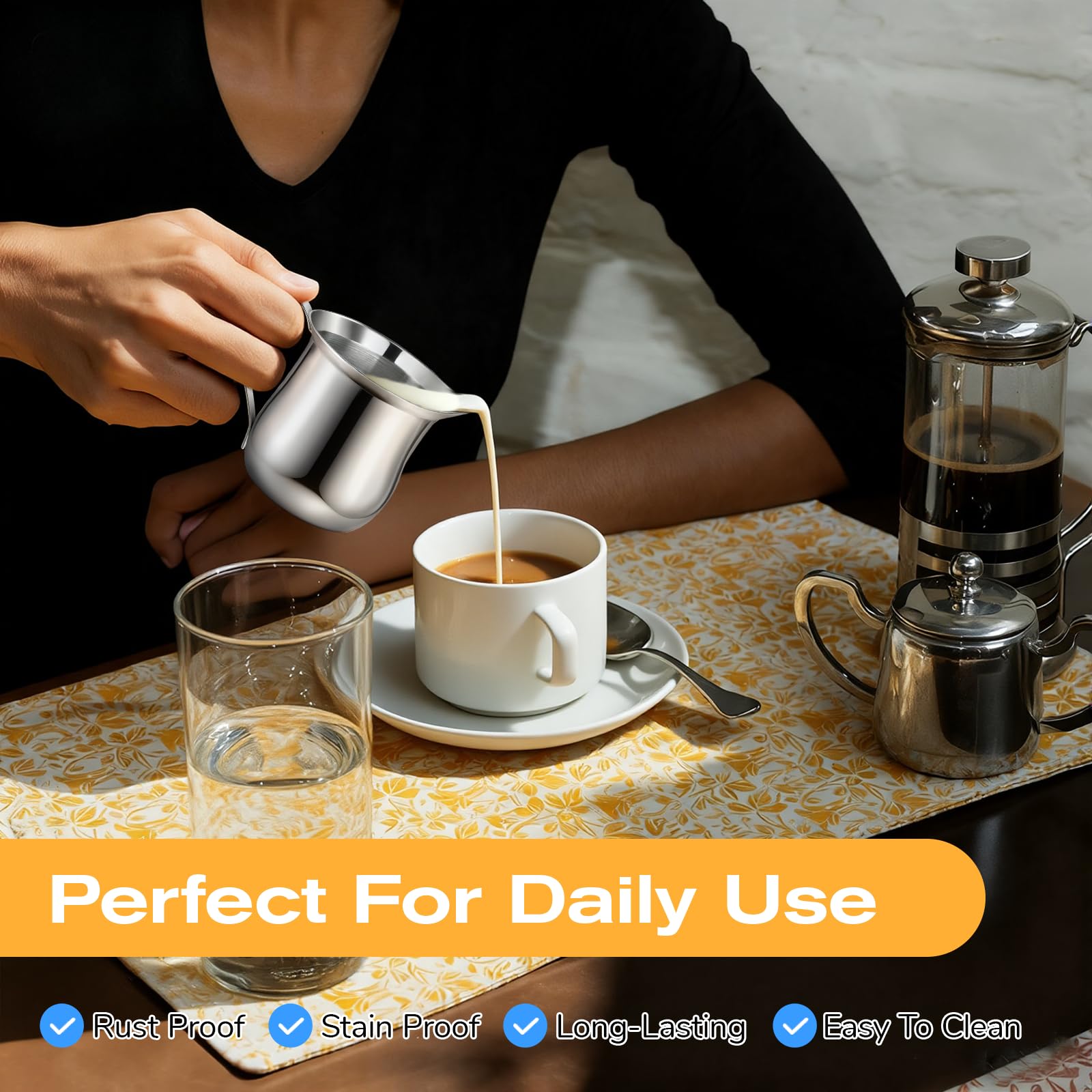 12 pack espresso creamer pitcher for tables
