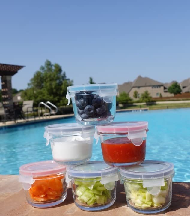 Dishwasher safe glass containers with BPA-free lids GENICOOK
