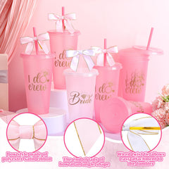 12 piece bridesmaid tumbler set for wedding celebrations