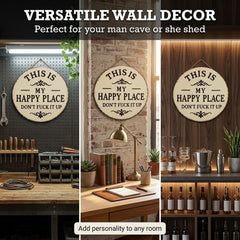 12x12 round metal sign wall decor for home bar or garage
