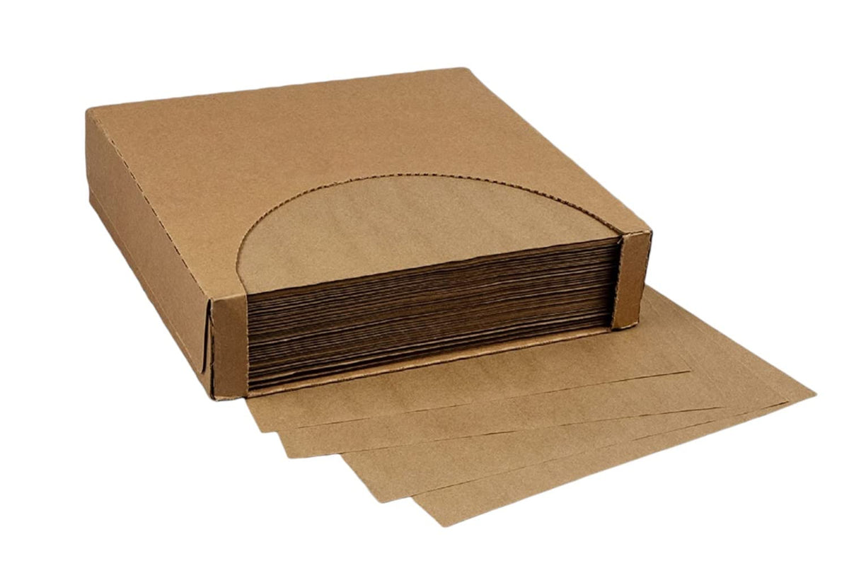 12x12 waxed paper wrap liner NATURAL KRAFT 7B4-NK