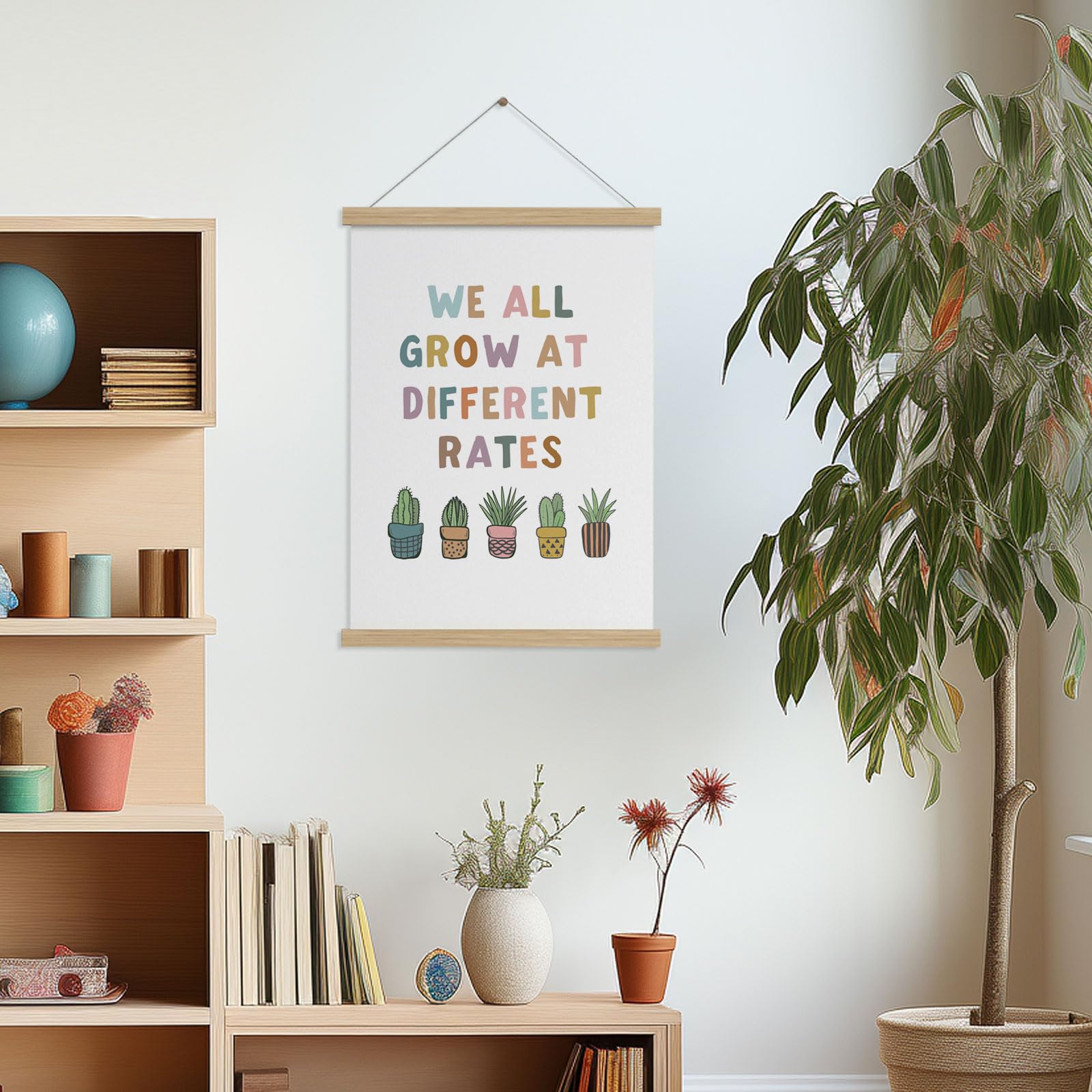 Vibrant printing on linen canvas poster for classroom decor