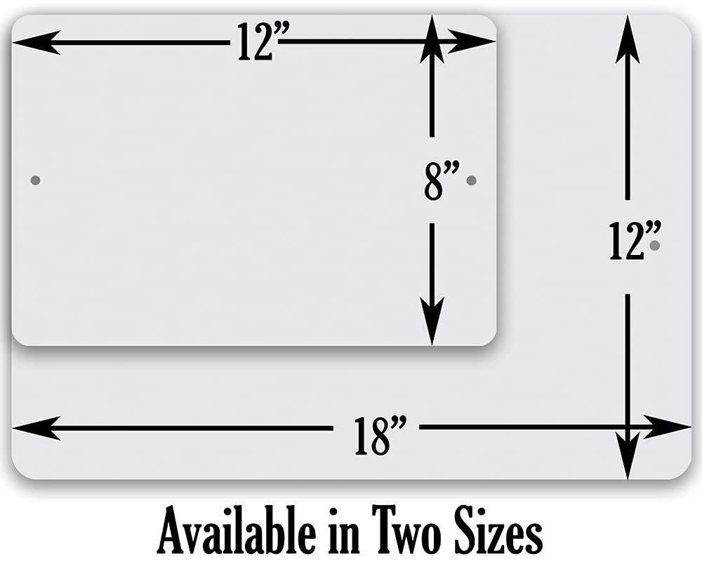 12x18 aluminum sign indoor outdoor epoxy ink