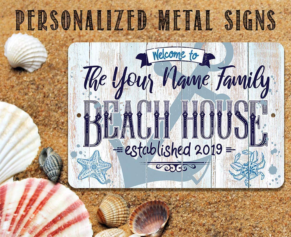 Lightweight metal beach sign made in Tomball Texas