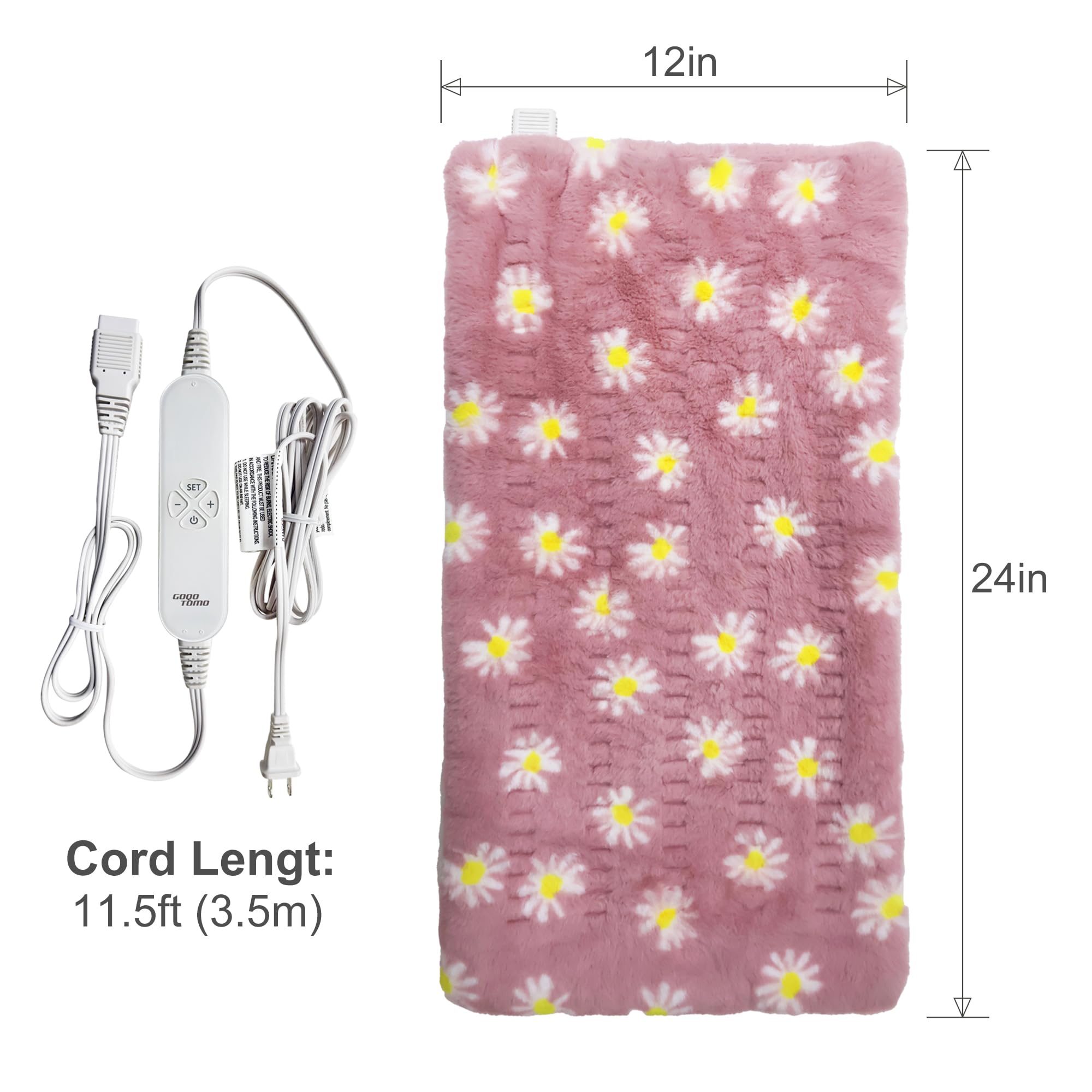 GOQO TOMO heating pad with 8 timer settings