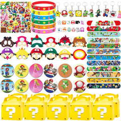 134PCS party favors birthday supplies kit with stamps slaps key chains masks gift bags wrists and stickers