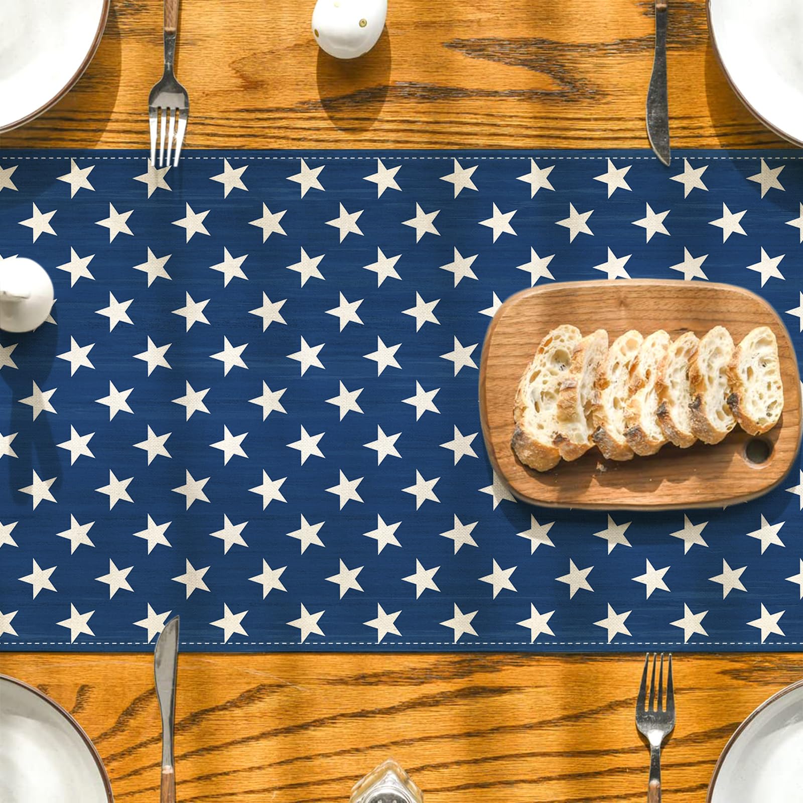 13x72 table runner with red white blue patriotic design