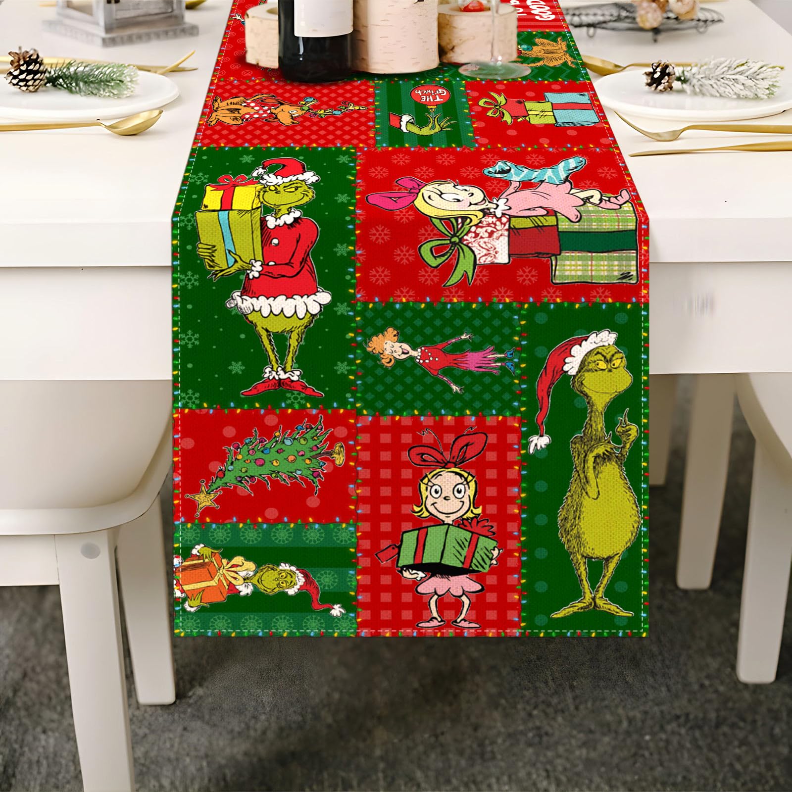 13 by 72 inch table runner for holiday decor