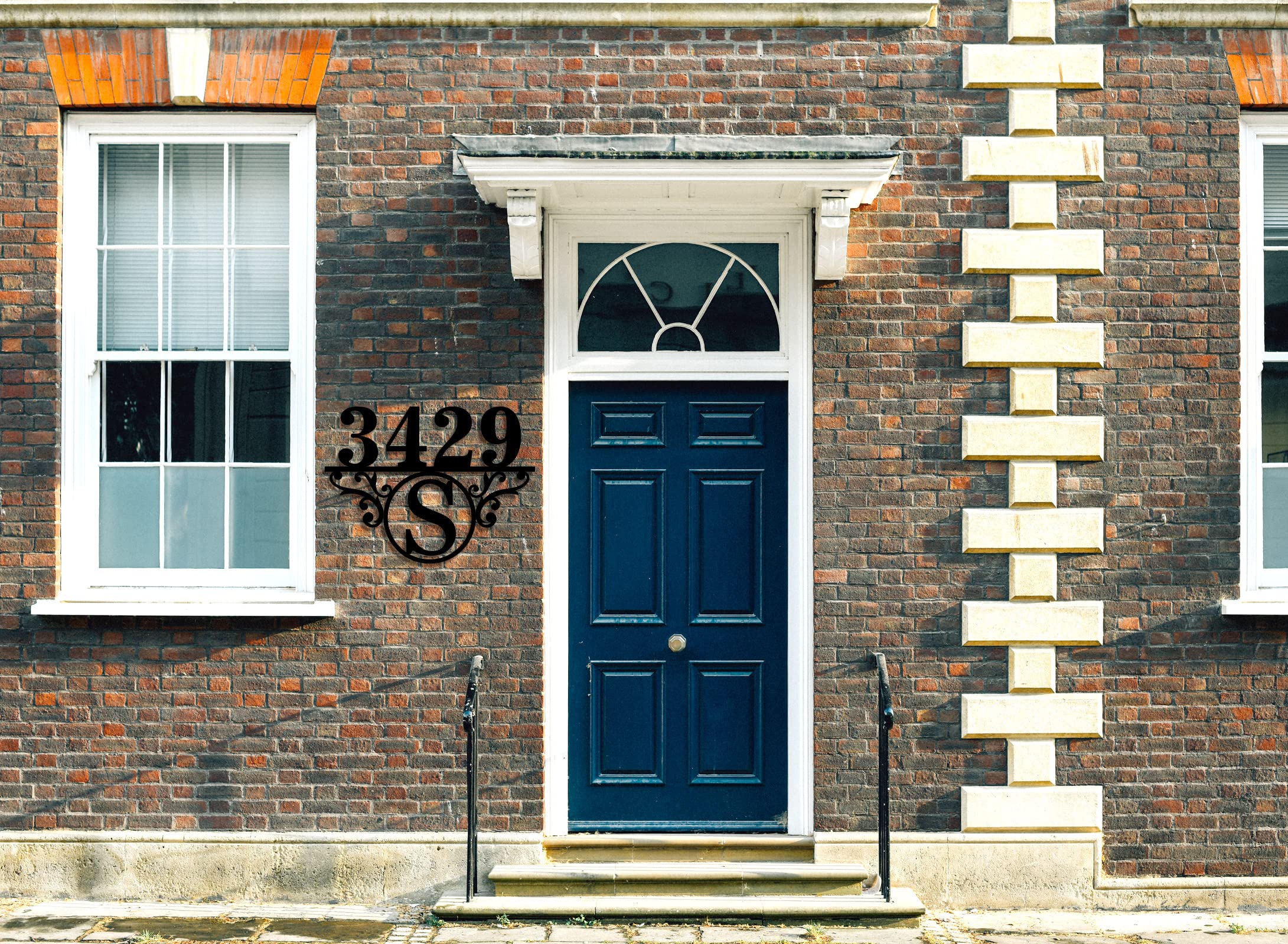 House number address plaque for home decor