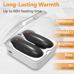 14000mAh hand warmers with charging case for outdoor use