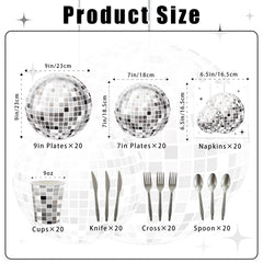 Disco Ball Party Decorations 7-inch small plates image