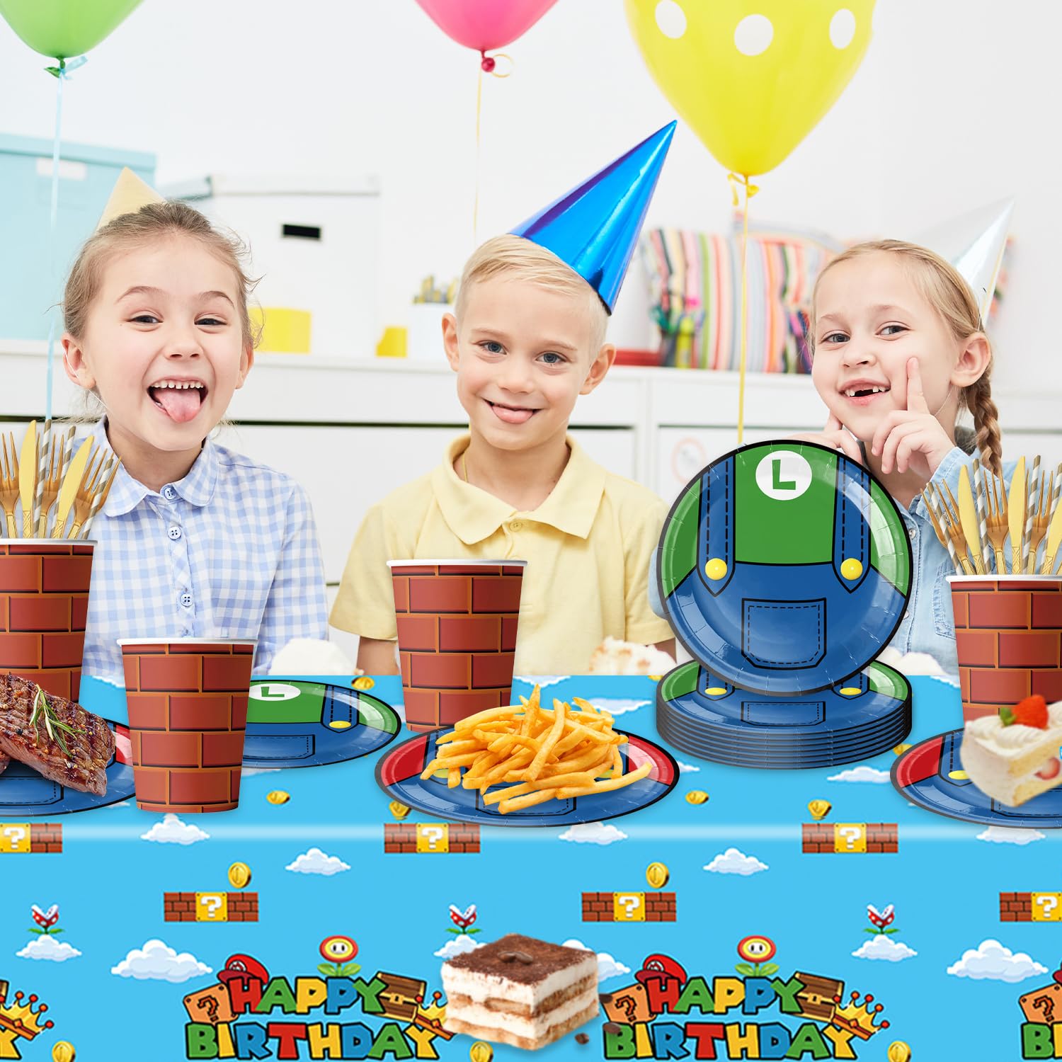 Cartoon game party decor suitable for kids and adults