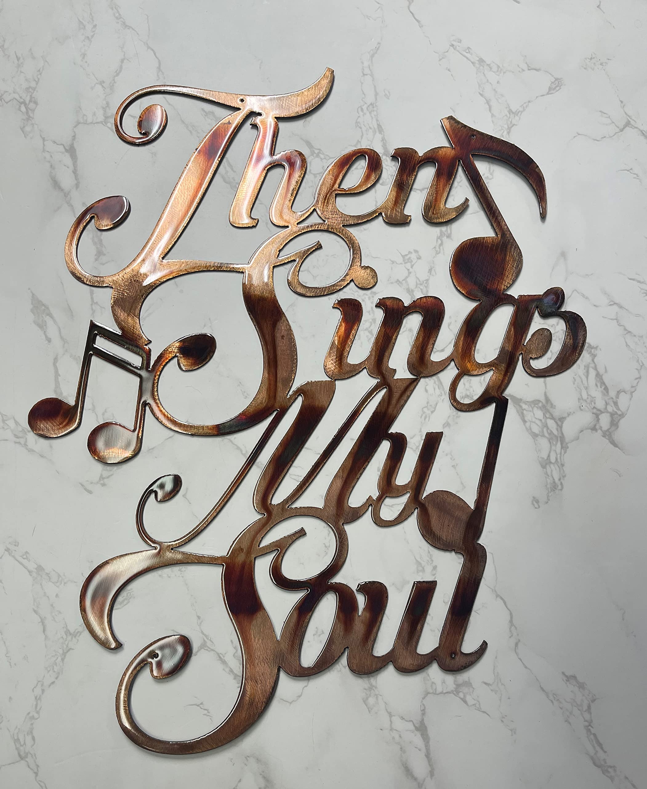 Mid gauge steel hymn music wall art 14x18