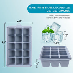 15-cavity ice tray set designed for freezer use