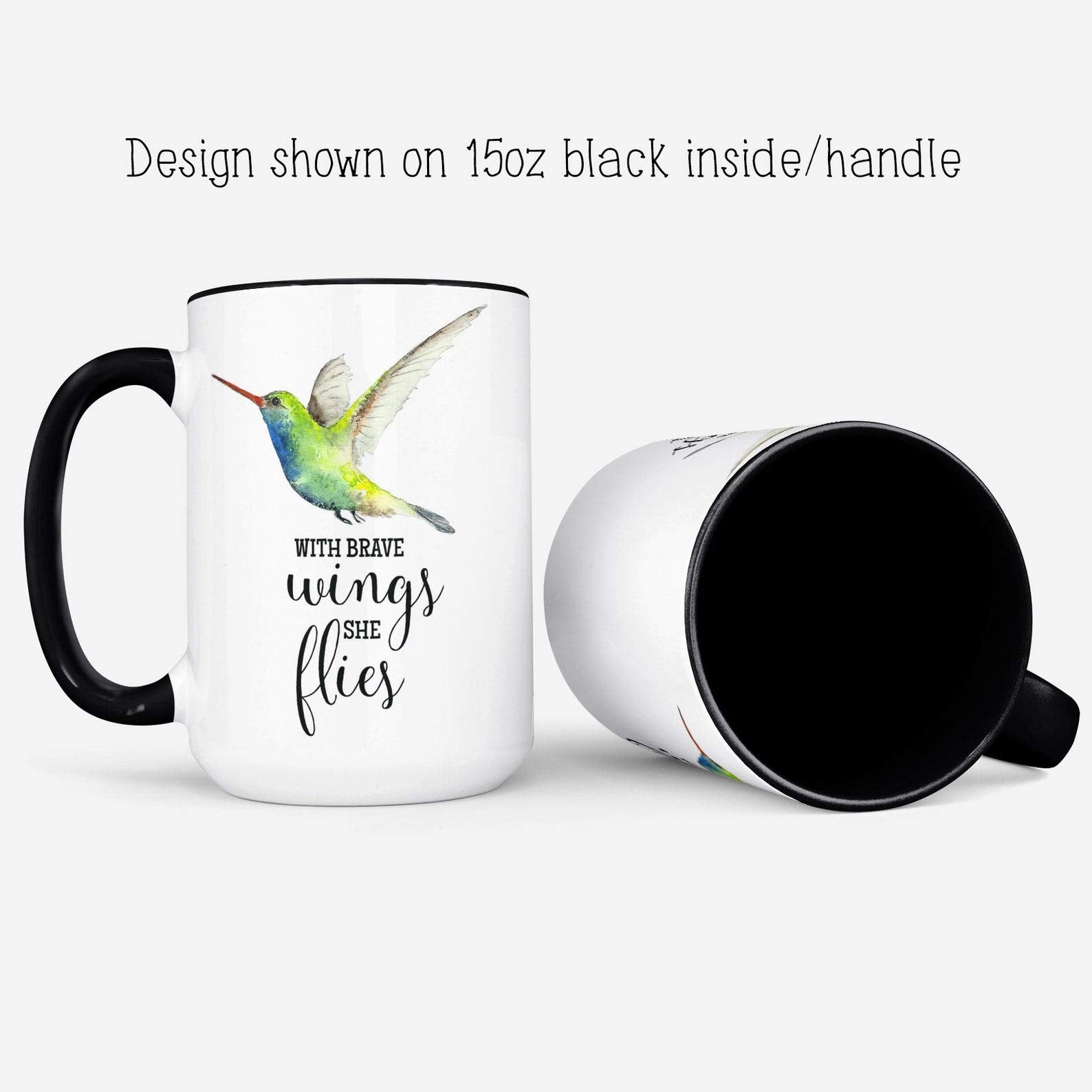 15 oz mug with white accent handle interior