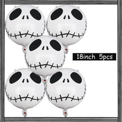 Skull foil balloons for Halloween party decorations 15 pieces