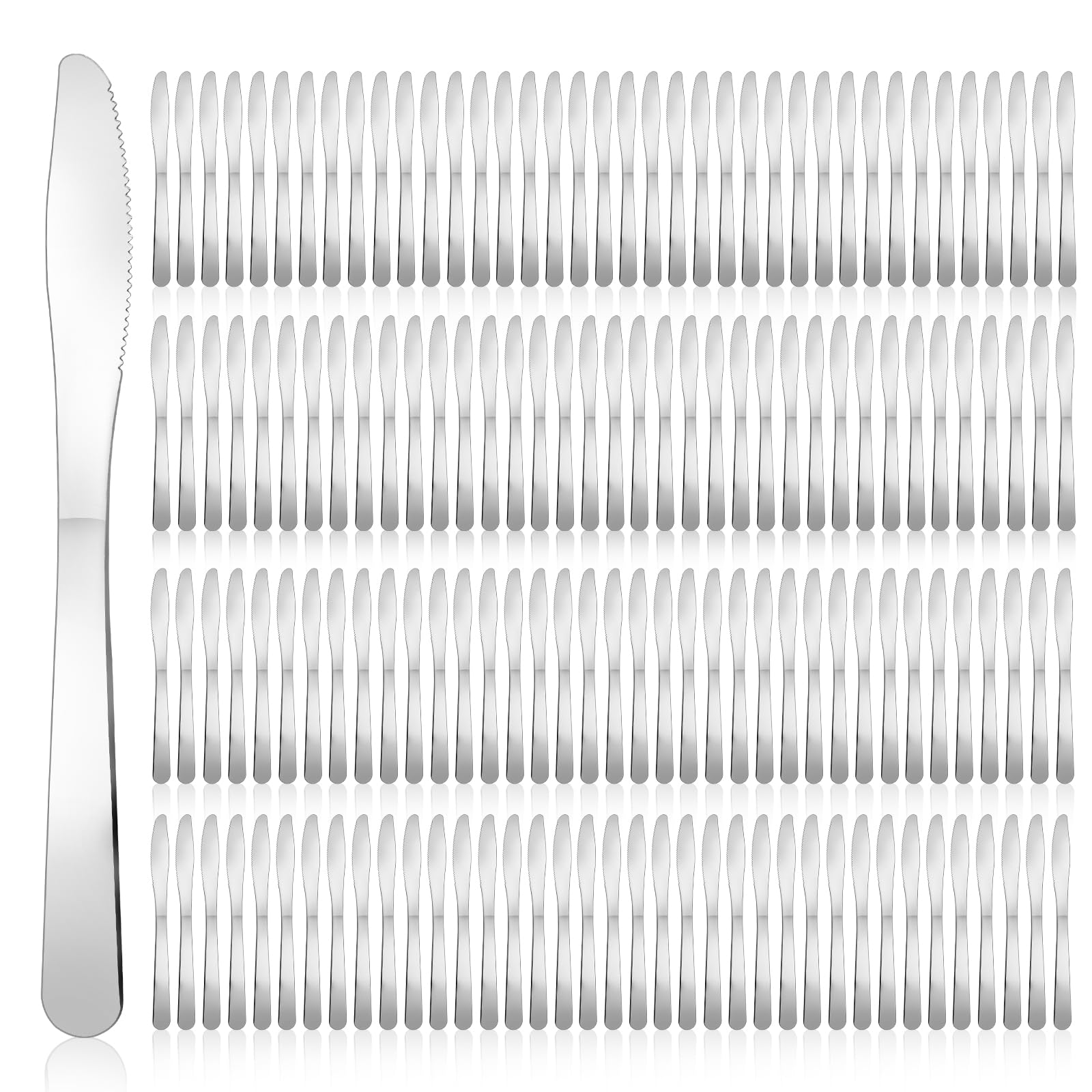 150 piece stainless steel dinner knives bulk for table use